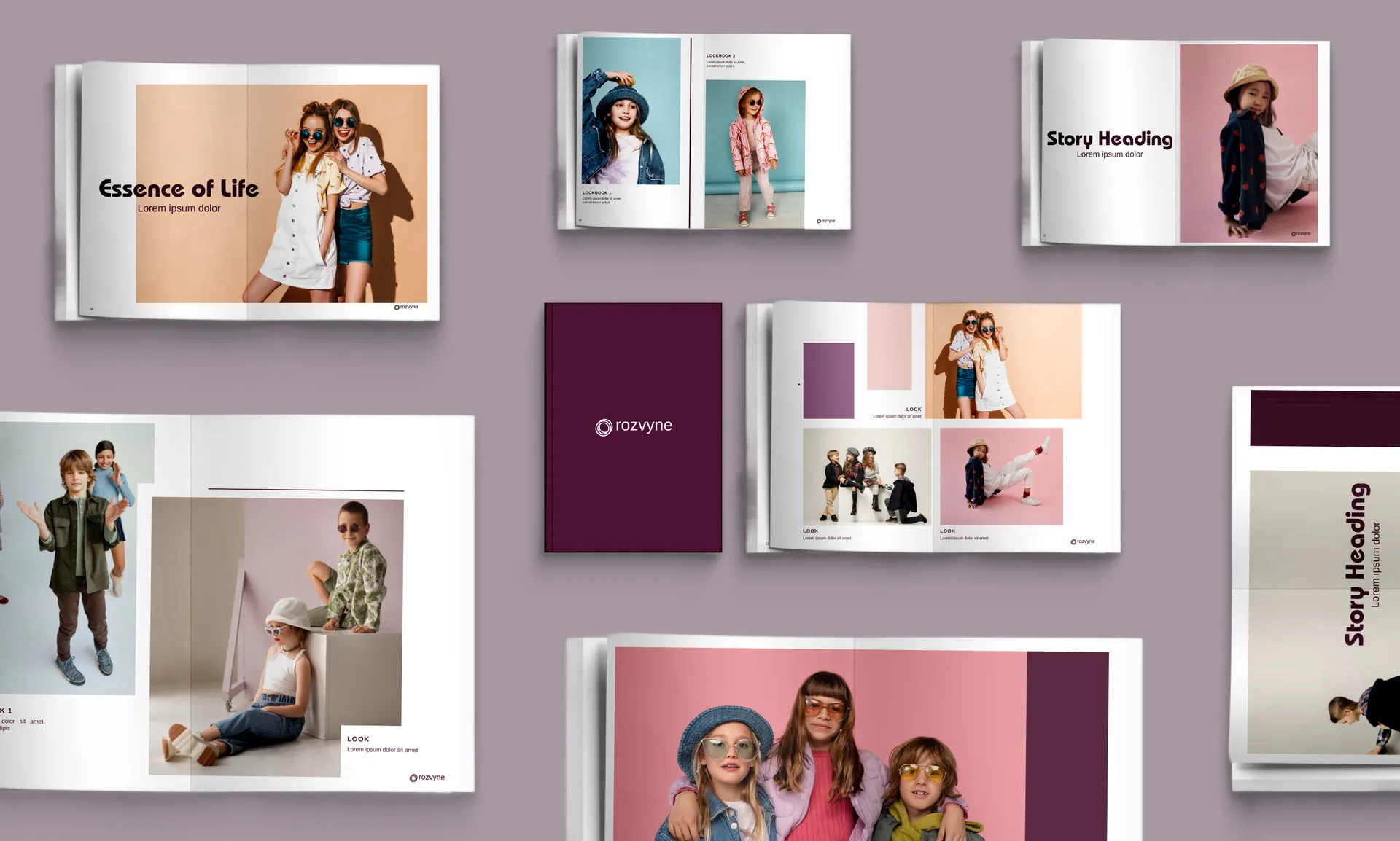 Rozvyne Kidswear Lookbook & Brochure Design